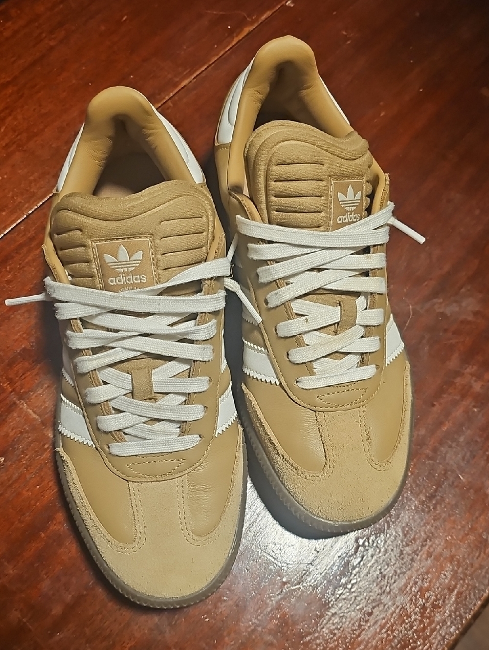 adidas Men’s Samba Sneakers - Tan & White